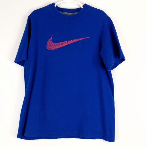 Nike Other - Nike Blue Short Sleeve T-Shirt Swoosh Size Small